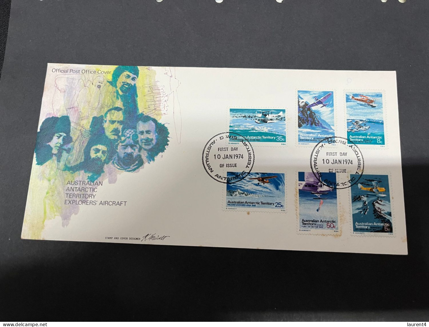 24-7-2023 (3 S 19) Australian FDC - AAT - 1974 - Explorers's Aircraft (scarce FDC...) - FDC