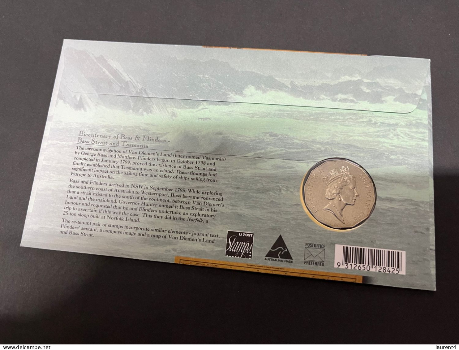 24-7-2023 (3 S 19) PNC Australia 1998 - Bass & Flinders Bicentenary - RAM 50c Coin (scarce) - 50 Cents