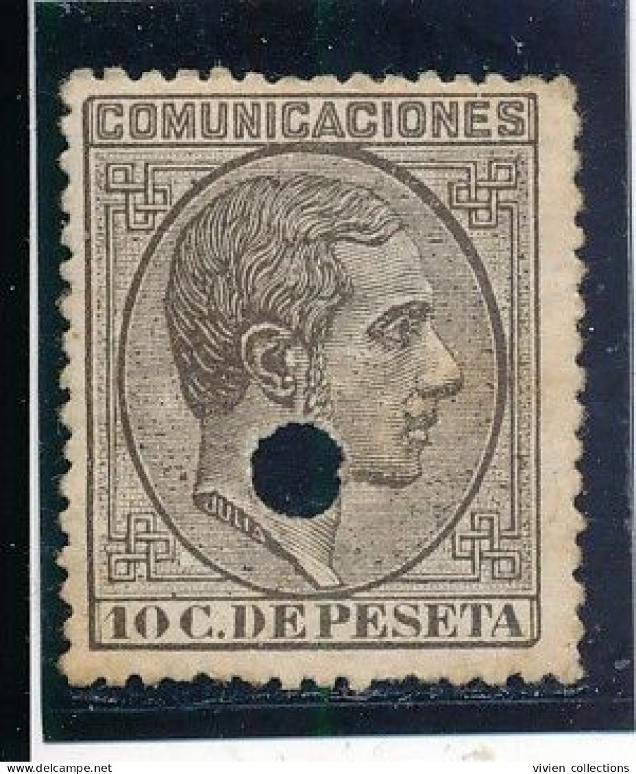 Espagne N° 175 Neuf (*) Annulé Par Perforation - Unused Stamps