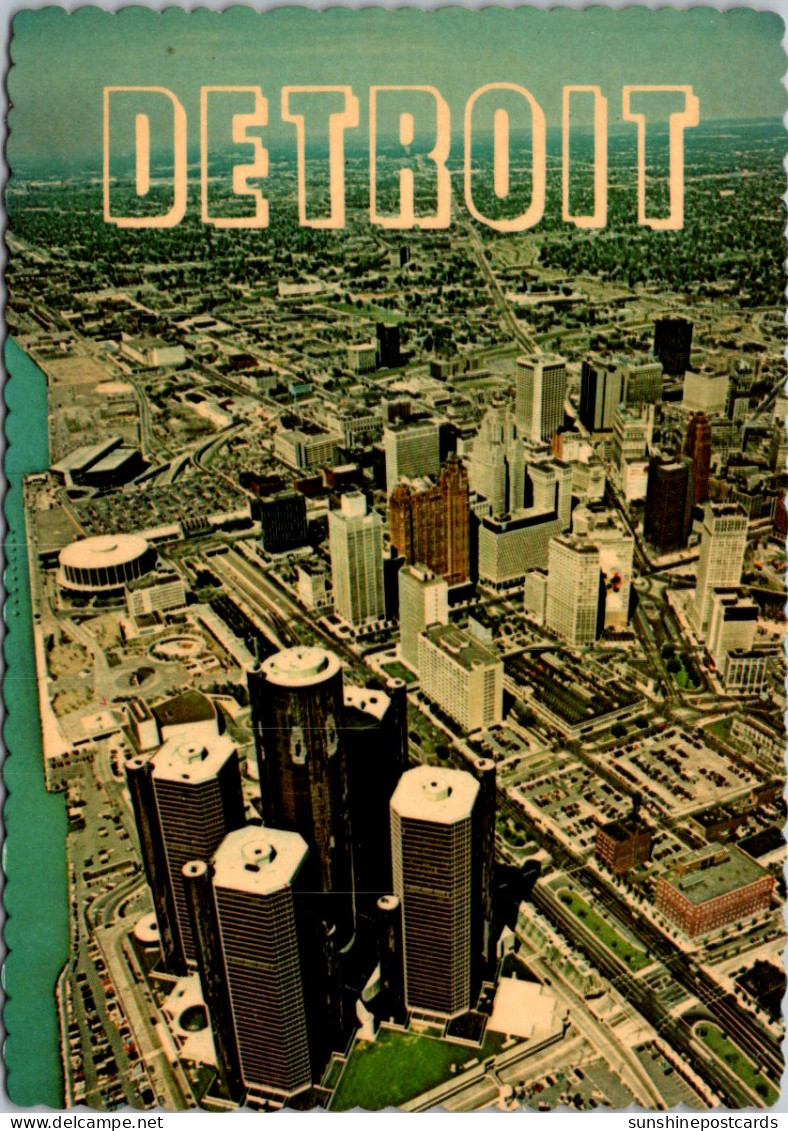 Michigan Detroit Aerial View Of The Motor City - Detroit