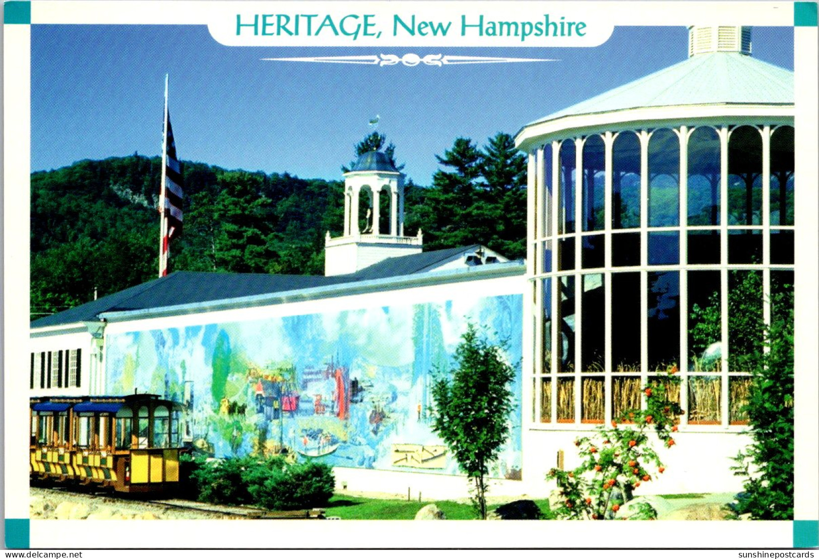 New Hampshire Glen Heritage Historical Mural & Trolley - White Mountains