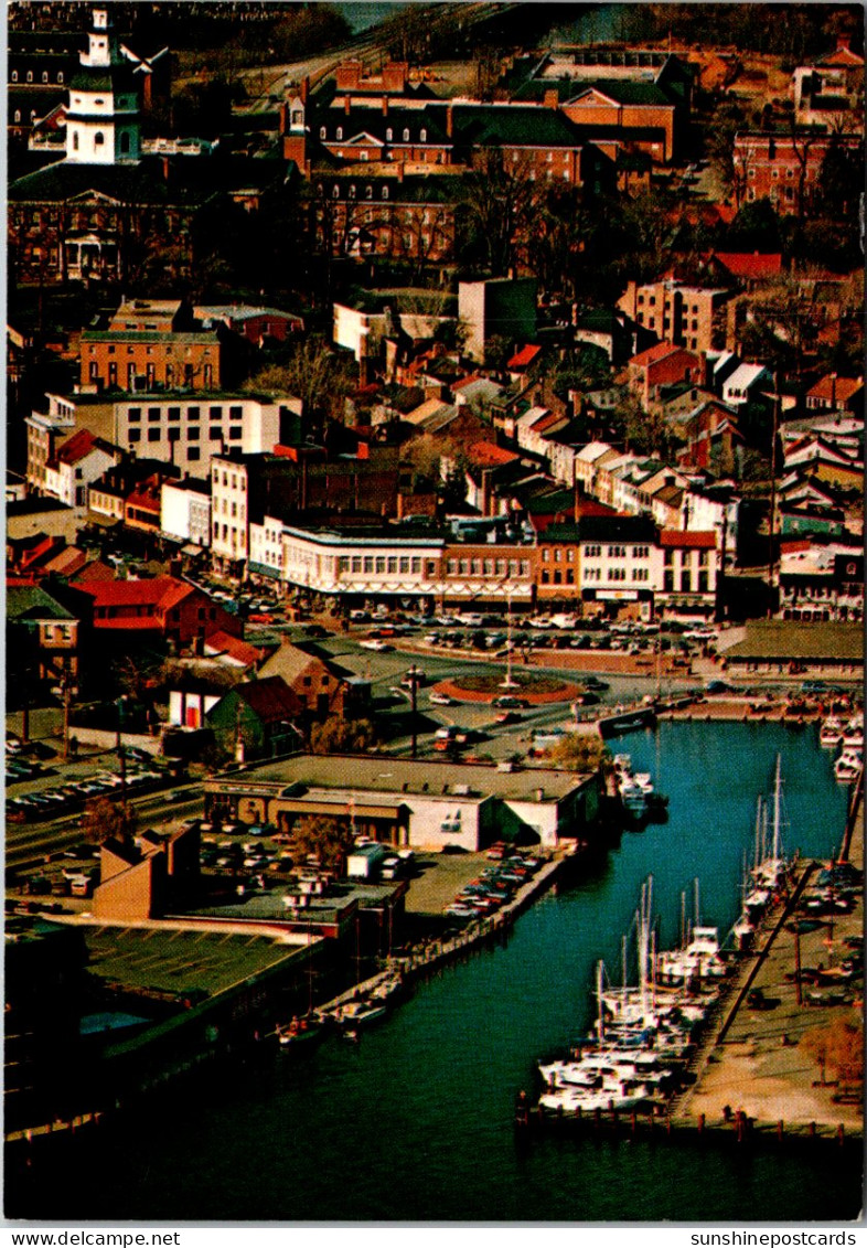 Maryland Annapolis Aerial View Showing City Dock Area - Annapolis