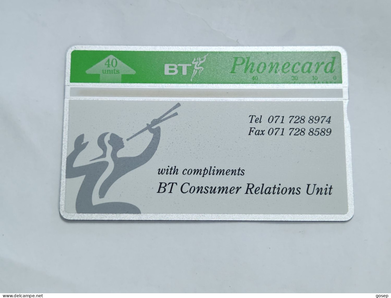 United Kingdom-(BTI064)-CONSUMER RELATIONS -(75)-(40units)(309G02033)(tirage-2.000)price Cataloge-6.00£-mint) - BT Edición Interna