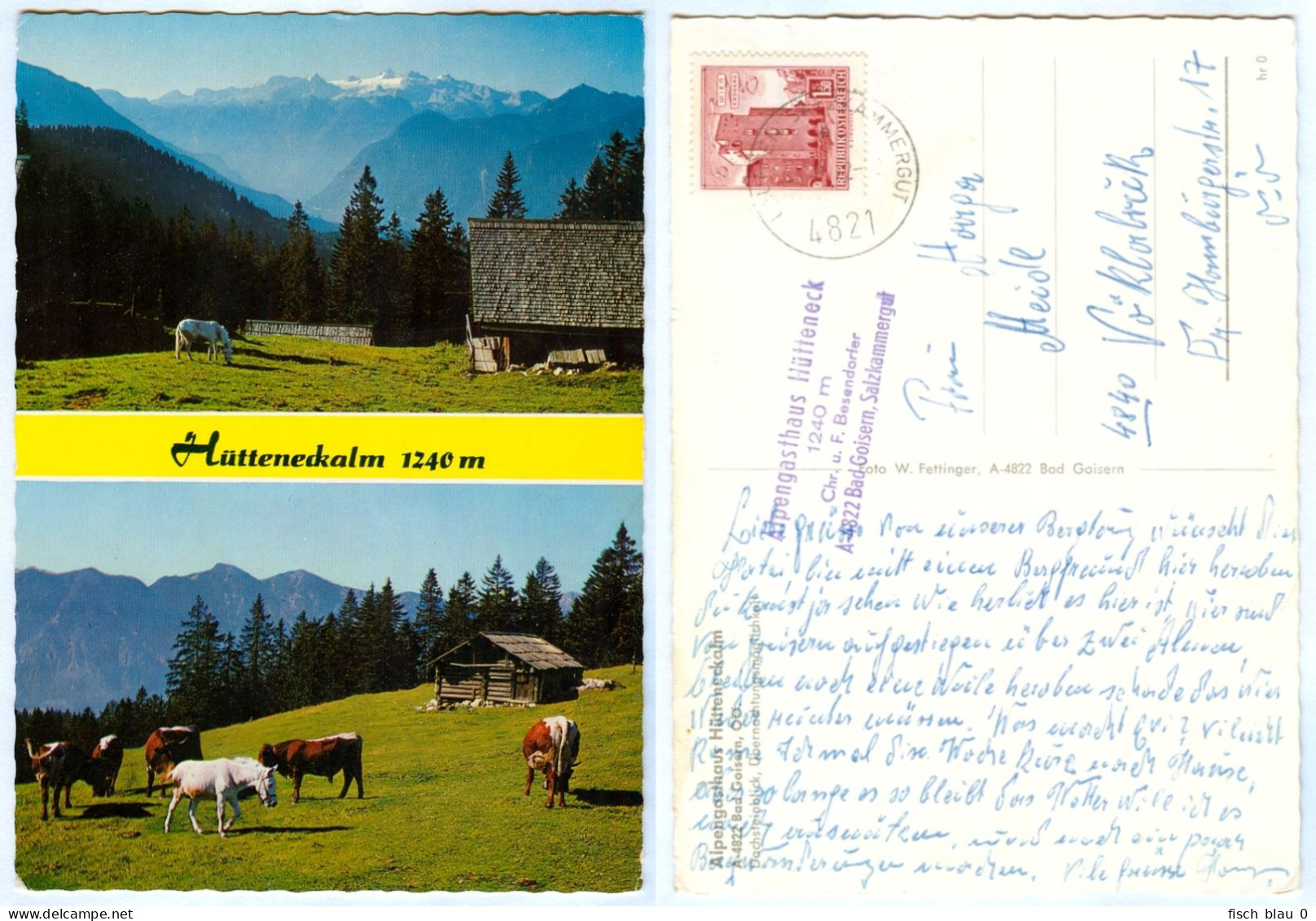 AK Alpengasthof Hütteneckalm Bad Goisern Am Hallstättersee Totes Gebirge Salzkammergut Trauntal Österreich Austria Alm - Bad Goisern