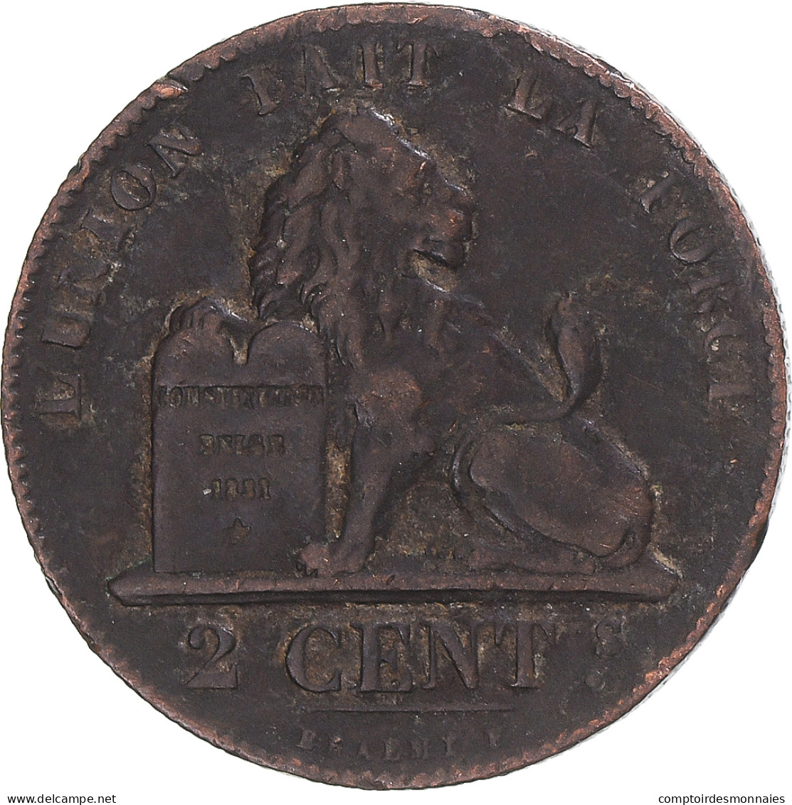 Monnaie, Belgique, 2 Centimes, 1864 - 2 Cent