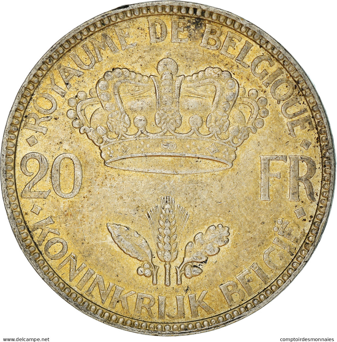 Belgique, 20 Francs, 20 Frank, 1935, TTB, Argent, KM:105 - 20 Francs