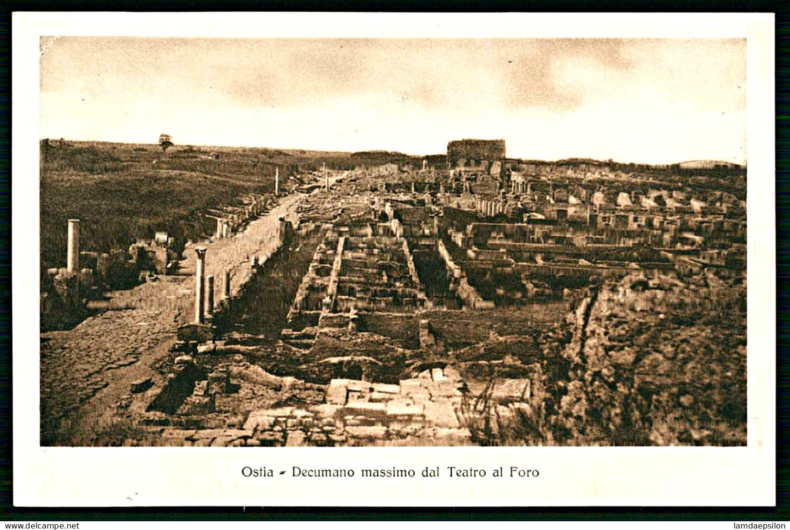 A63 ITALIE CPA  OSTIA - DECUMANO MASSIMO DAL TEATRO AL FORO - Verzamelingen & Kavels