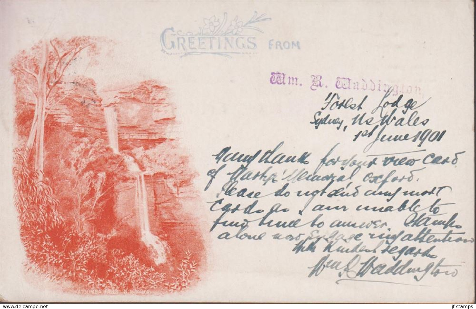 1901. NEW SOUTH WALES. 1 D POST CARD With Extra ½ HALF PENNY Victoria To Liverpool, England Ca... (Michel 81) - JF535759 - Briefe U. Dokumente