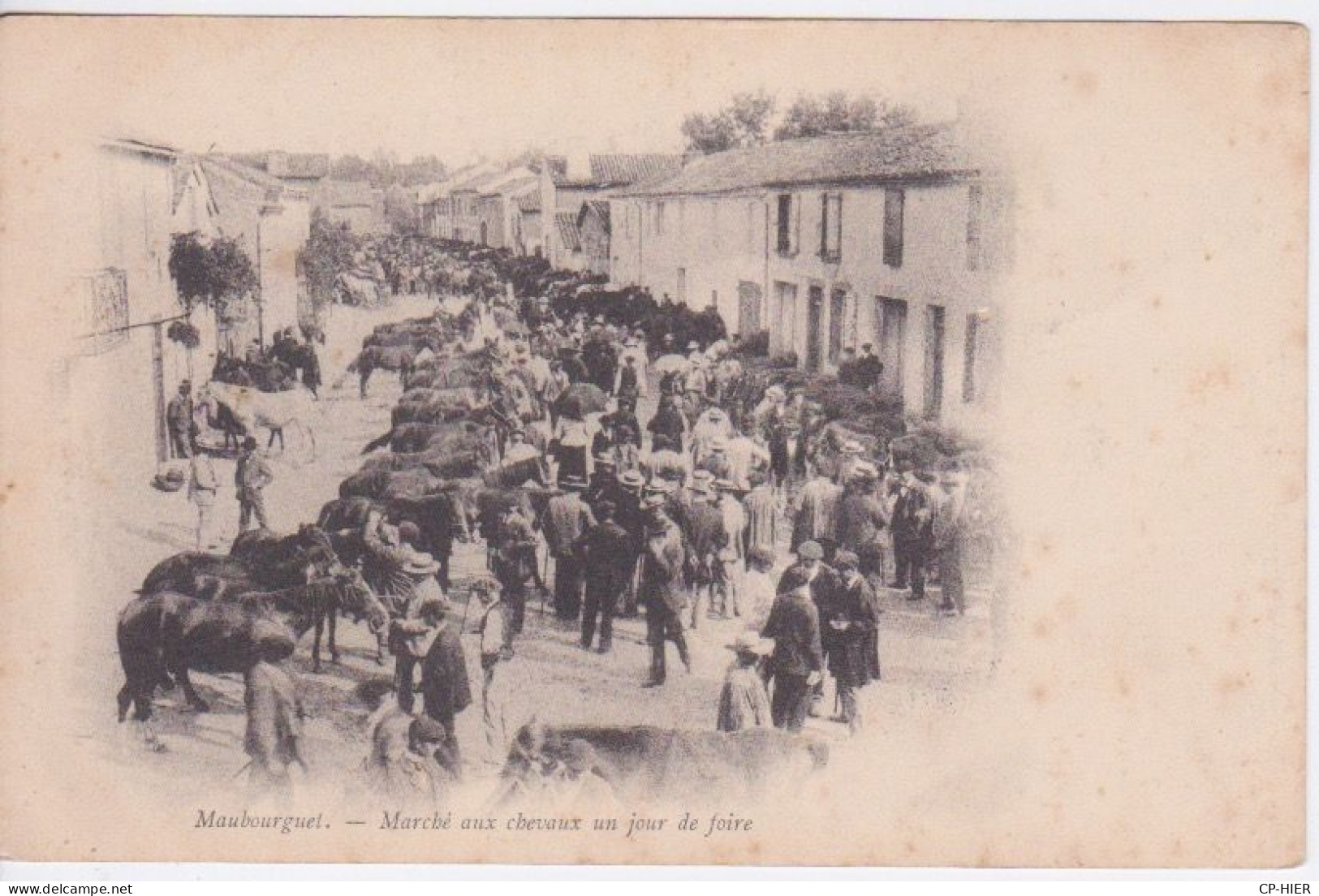 65 - MAUBOURGUET - MARCHE AUX CHEVAUX UN JOUR DE FOIRE - Maubourguet