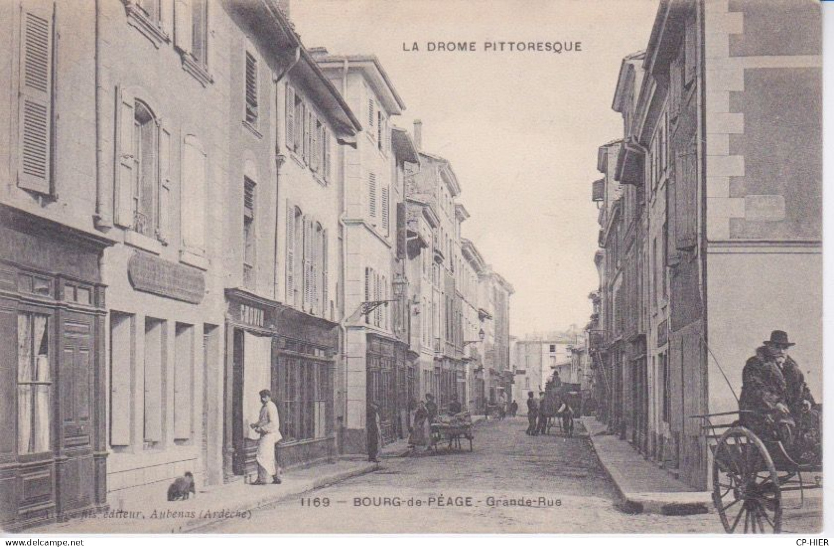 26 - DROME - BOURG DE PEAGE - LA GRANDE RUE ANIMEE - COMMERCES - Bourg-de-Péage