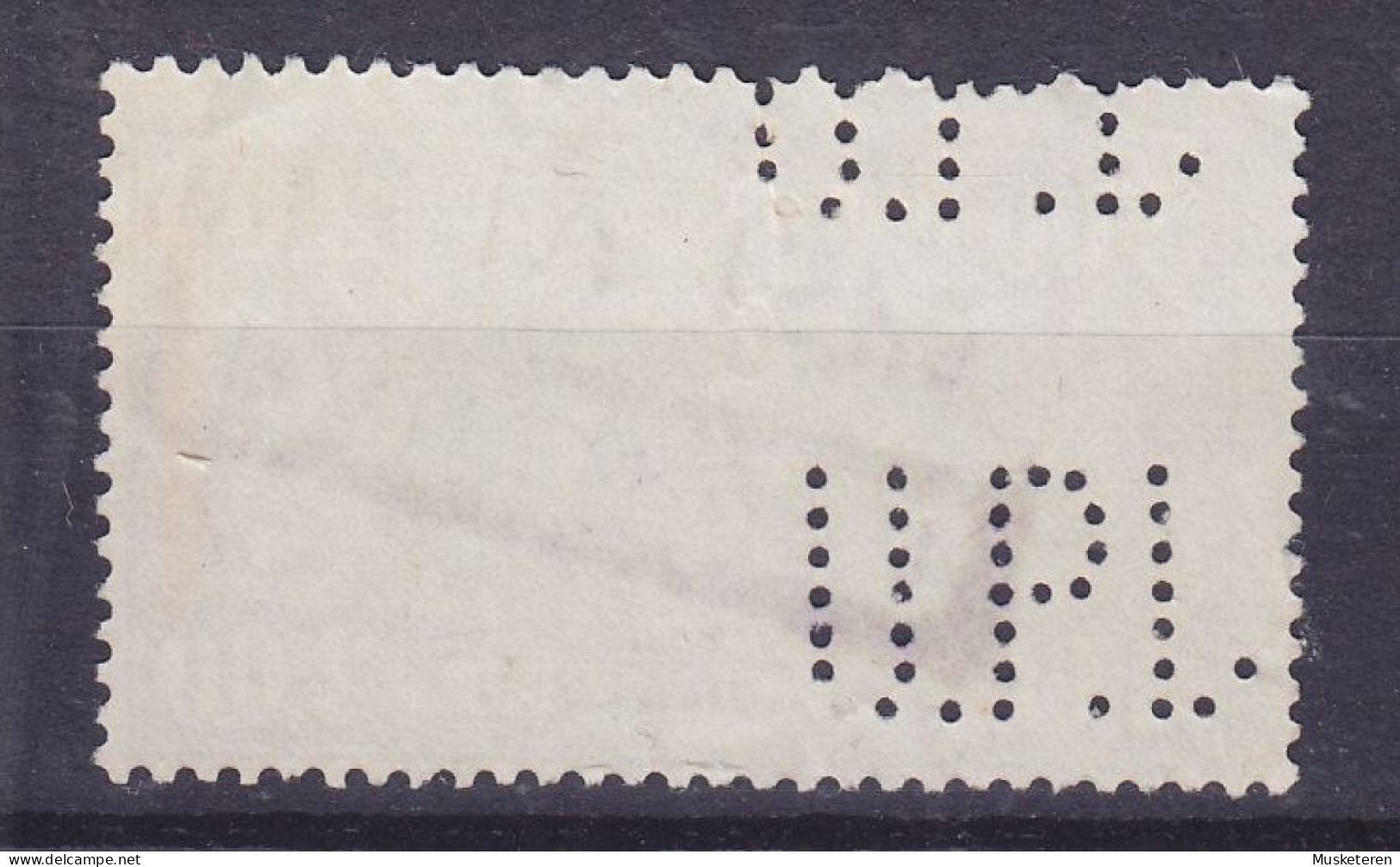 Belgium Perfin Perforé Lochung 'U.P.I.' DOUBLE Perfin Railway Chemin De Fer Spoorwegen HAREN No. 1 Cancel !! - 1909-34