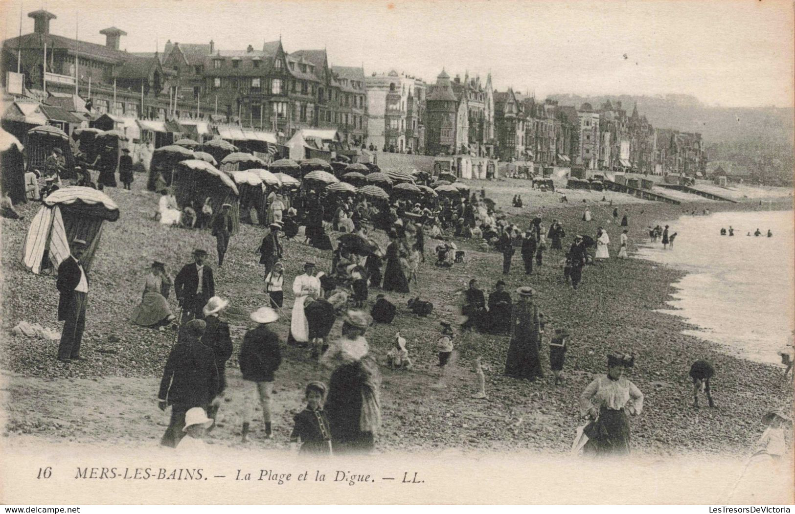 FRANCE - Mers Les Bains - La Plage Et La Digue - LL - Animé - Carte Postale Ancienne - Mers Les Bains