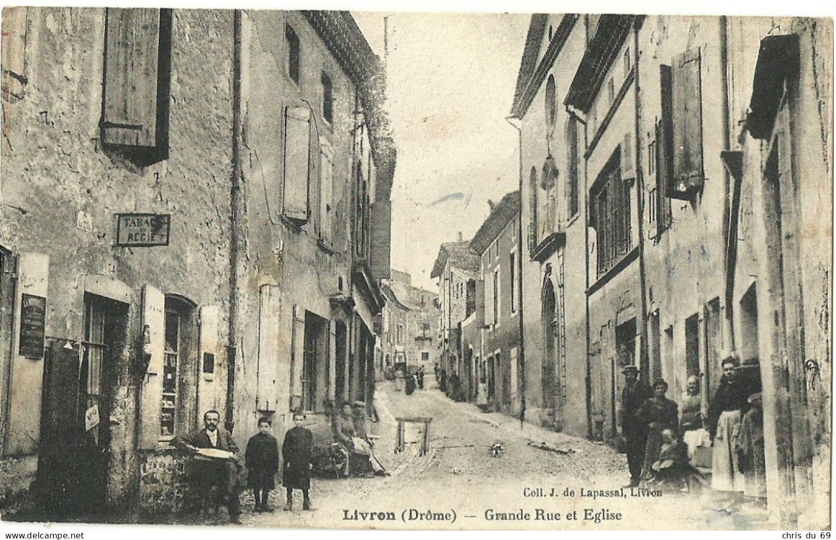 Livron Grande Rue Et Eglise Tabac - Livron