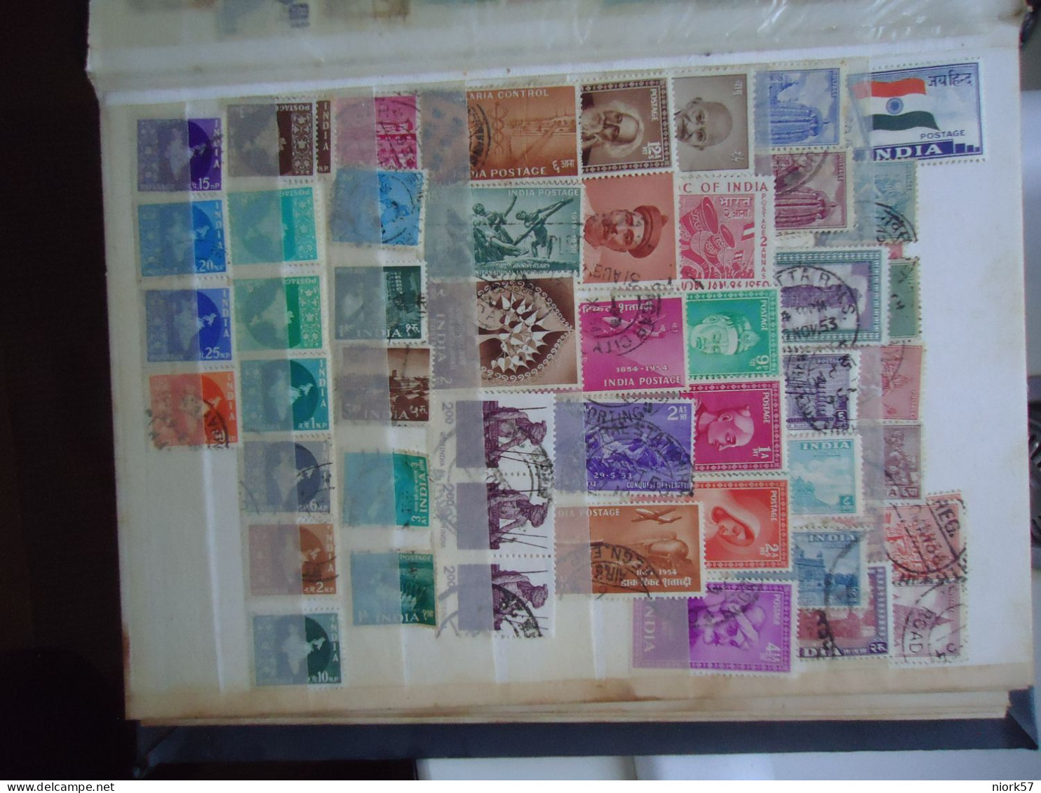 INDIA  USED AND MNH STAMPS  17 PAGES - Collections, Lots & Series