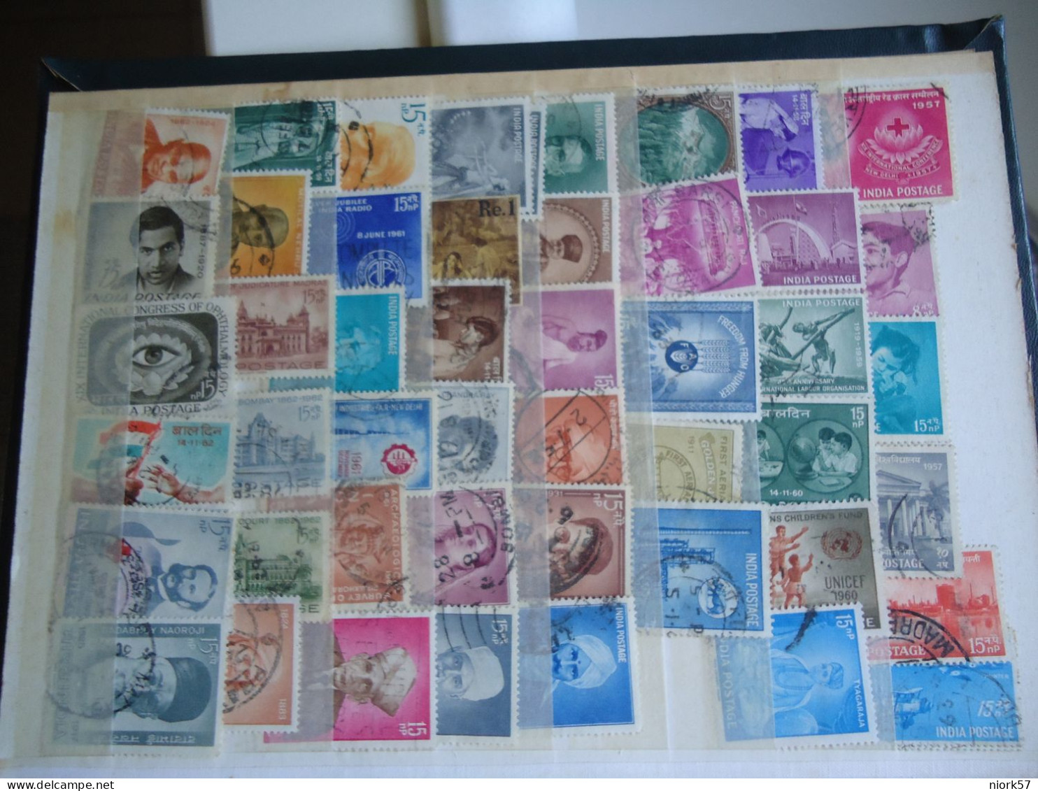 INDIA  USED AND MNH STAMPS  17 PAGES - Lots & Serien