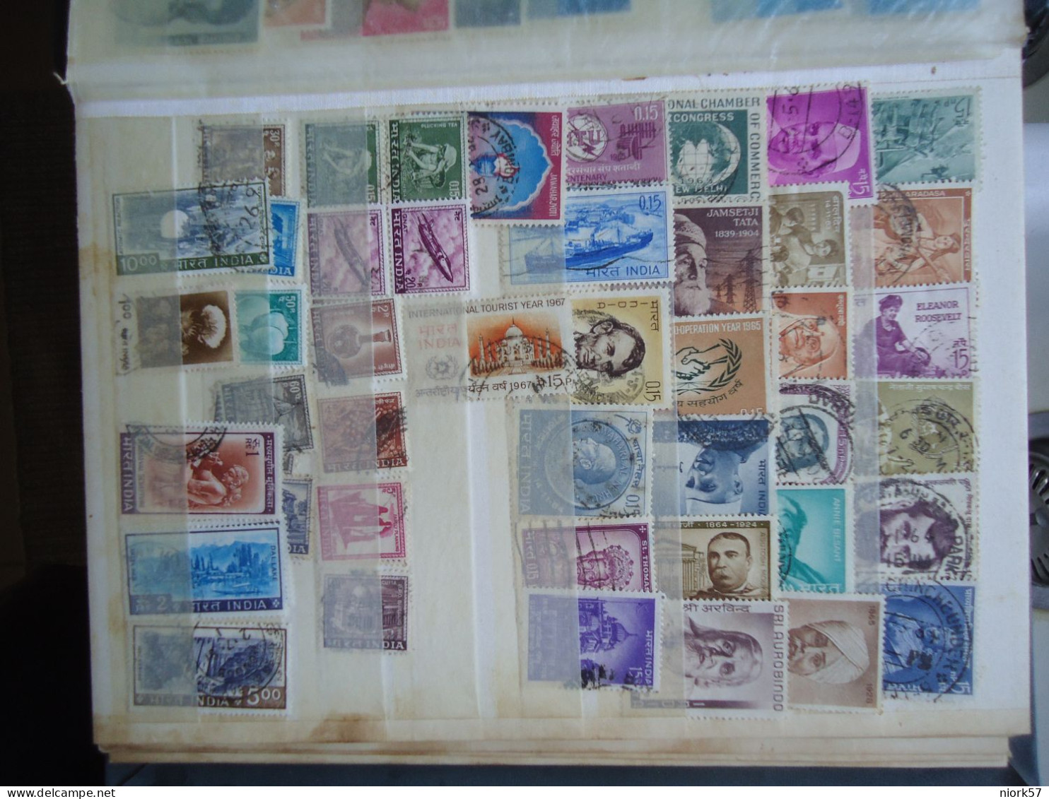 INDIA  USED AND MNH STAMPS  17 PAGES - Collections, Lots & Series