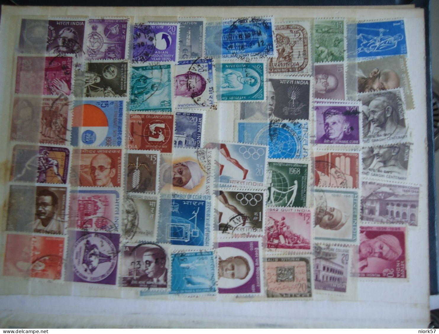 INDIA  USED AND MNH STAMPS  17 PAGES