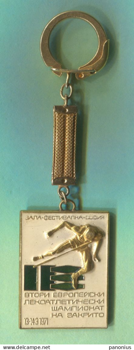 Athletics - European Championship 1971. Sofia Bulgaria, Vintage Keychain Keyring - Athlétisme