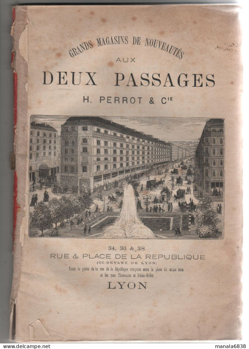 Agenda Buvard Deux Passages Lyon 1881 Magasins Nouveautés Perrot - Rhône-Alpes