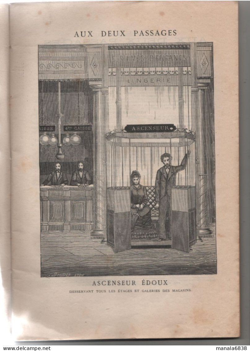 Agenda buvard Deux Passages Lyon 1881 magasins nouveautés Perrot