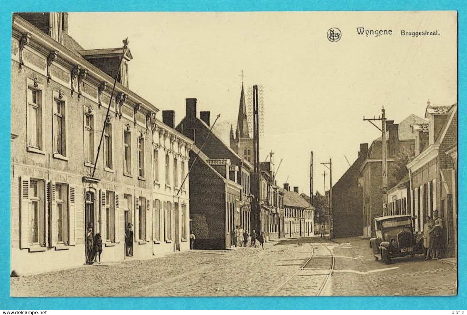 * Wingene - Wyngene (Tielt - West Vlaanderen) * (Nels, Uitgever Drukker Anseeuw) Bruggestraat, Oldtimer Car Voiture, TOP - Wingene