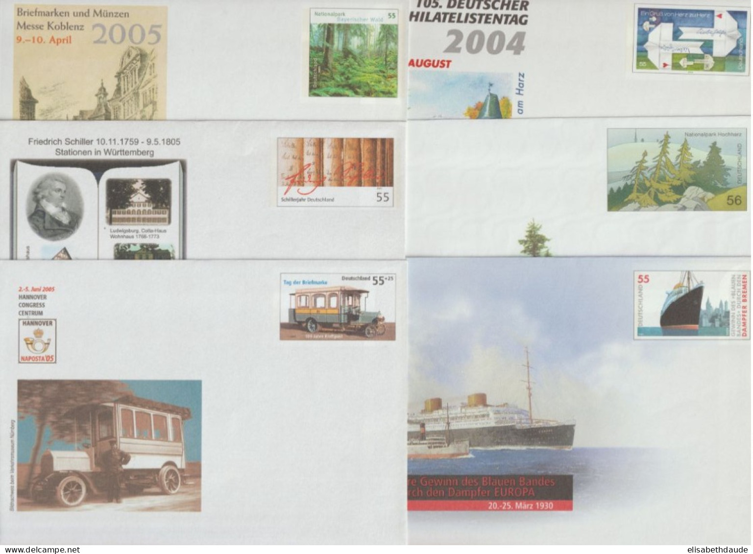 2002/2005 - BRD / VALEURS EN EURO ! - 42 ENVELOPPES ENTIER DIFFERENTES NEUVES -