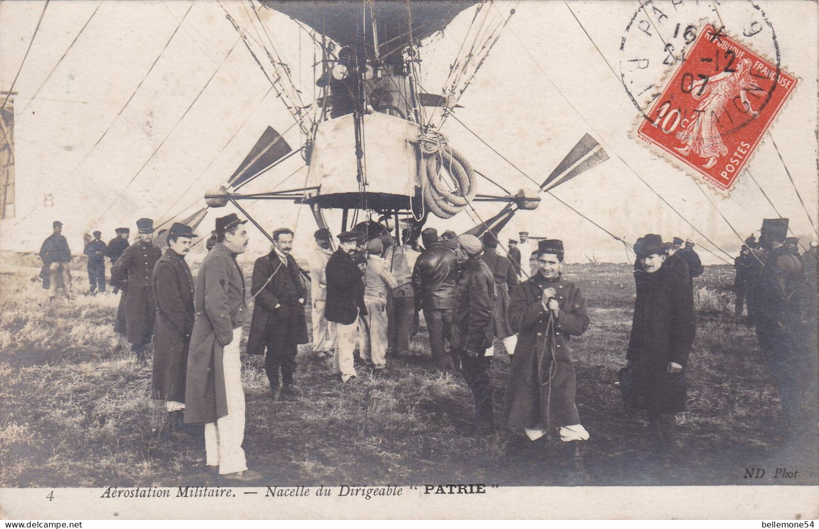 Carte Photo - Aérostation-militaire - Nacelle Du Dirigeable Patrie (circulé En 1917 - Voir Scan Recto-verso) - Dirigeables