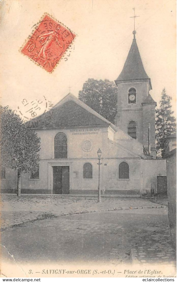 Savigny Sur Orge           91          Place De L'Eglise    . (voir Scan) - Savigny Sur Orge