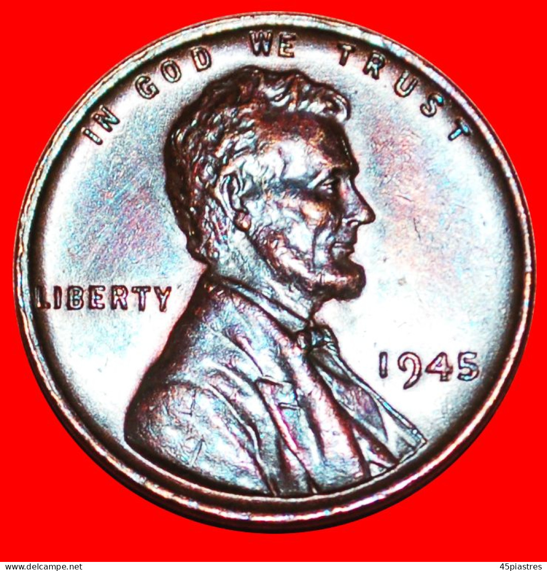 * WHEAT PENNY (1909-1958): USA  1 CENT 1945 DISCOVERY COIN UNPUBLISHED! WARTIME (1939-1945)! ·  LOW START · NO RESERVE! - Errors