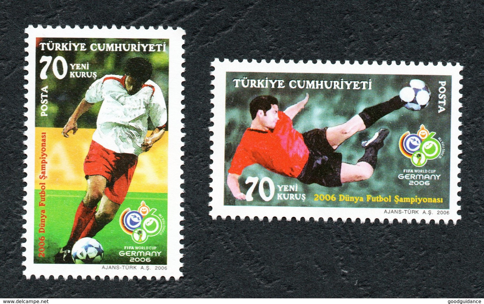 2006 - Turkey - Turquie - Fifa Football World Cup- Germany -Soccer- Coupe Du Monde De Football- Allemagne - Set 2v.MNH** - 2006 – Germany