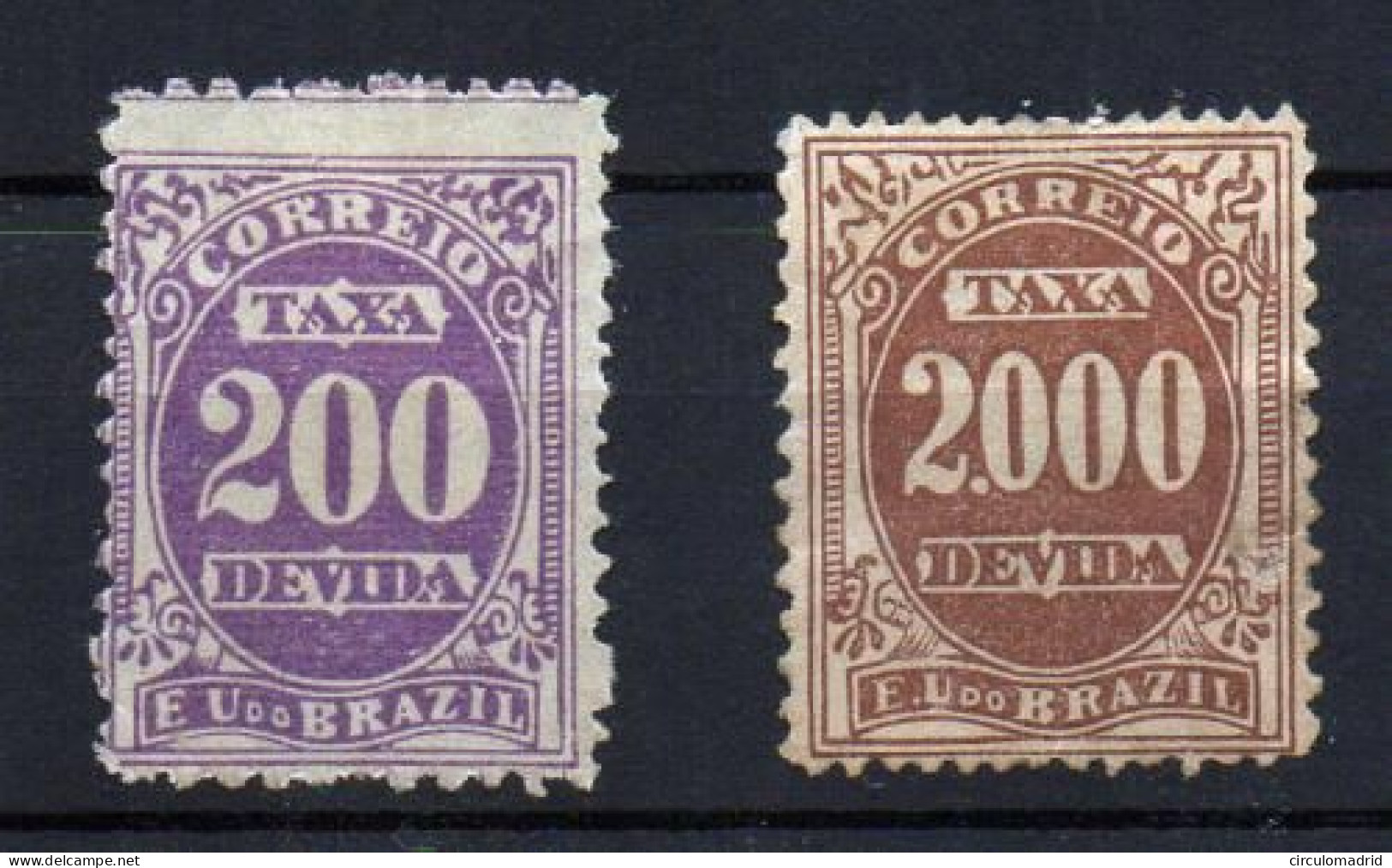 Brasil (tasa) Nº 22 Y 24. - Segnatasse