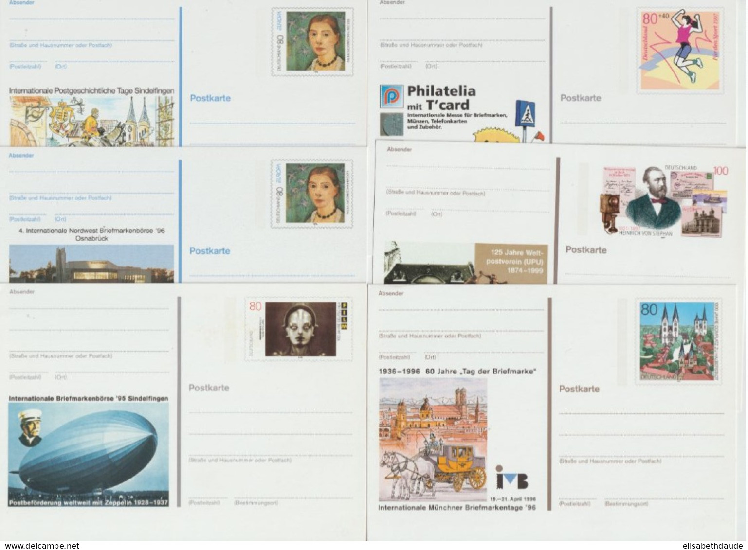 1978/2001 - BRD - 24 CARTES ENTIER ILLUSTREES DIFFERENTES NEUVES - Illustrated Postcards - Mint