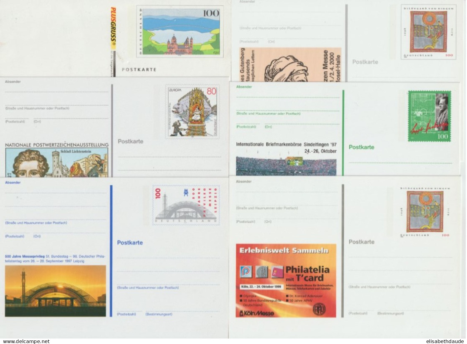 1978/2001 - BRD - 24 CARTES ENTIER ILLUSTREES DIFFERENTES NEUVES - Illustrated Postcards - Mint