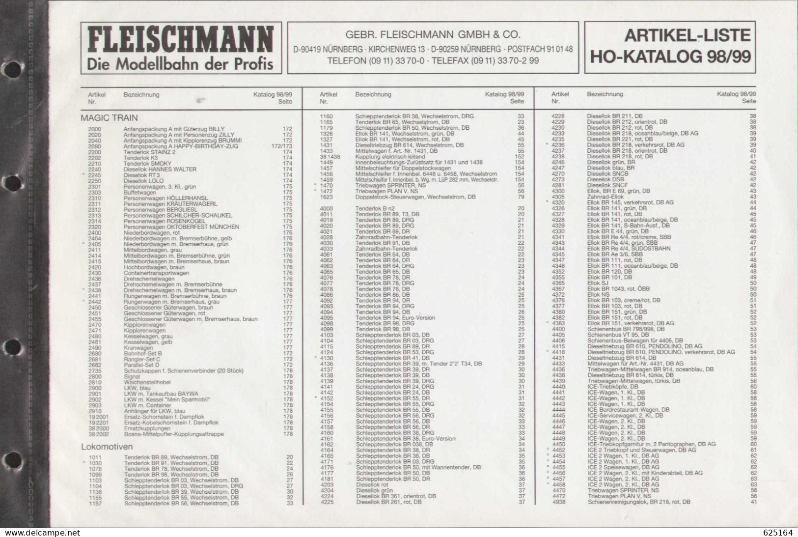 Catalogue FLEISCHMANN 1998/99 Händlerkatalog HO Die Modellbahn Der Profis Mit Original Ordner - Alemania