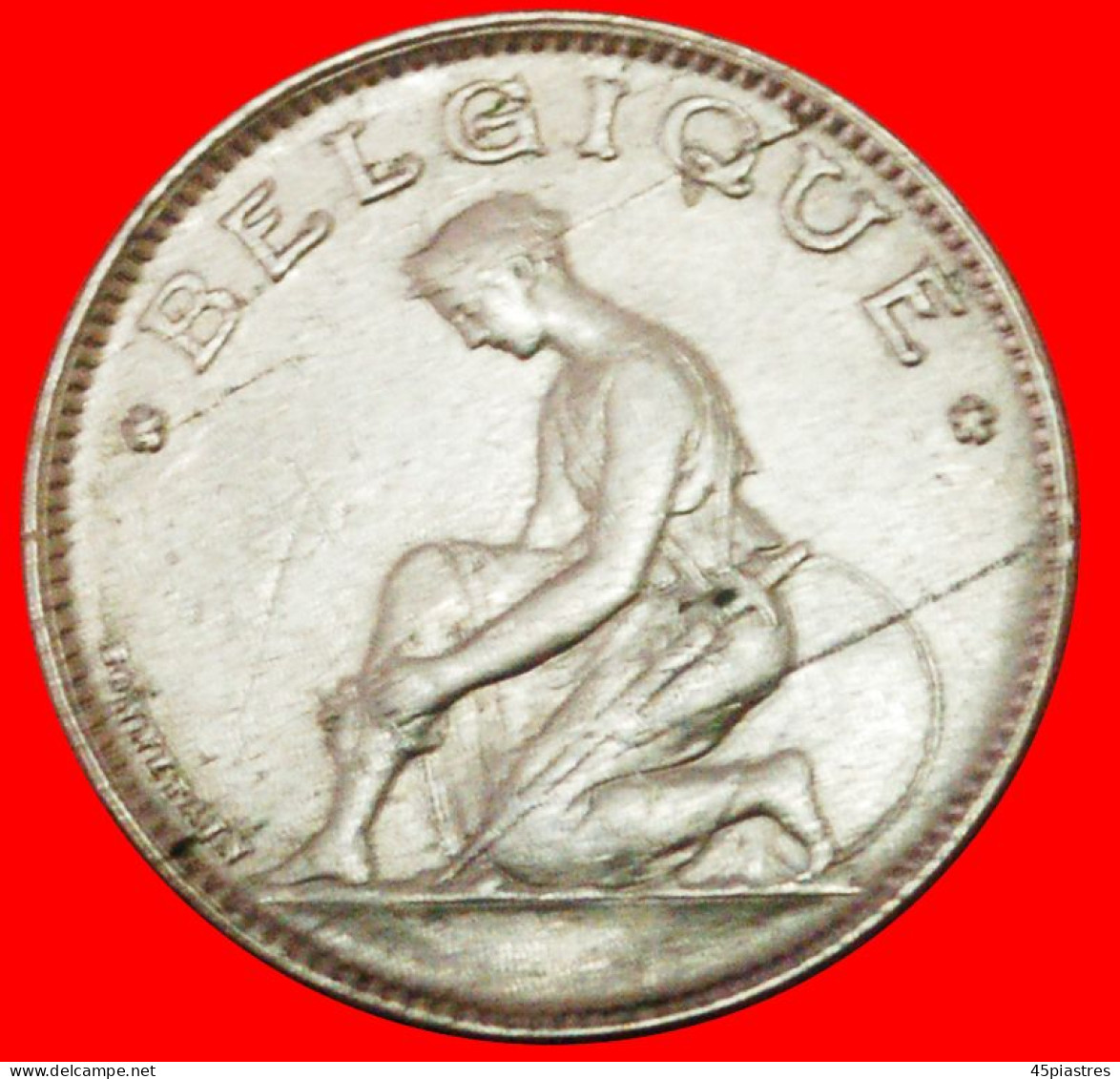 * FRENCH LEGEND: BELGIUM  1 FRANC 1923! Albert I (1909-1934)  LOW START · NO RESERVE! - 1 Frank
