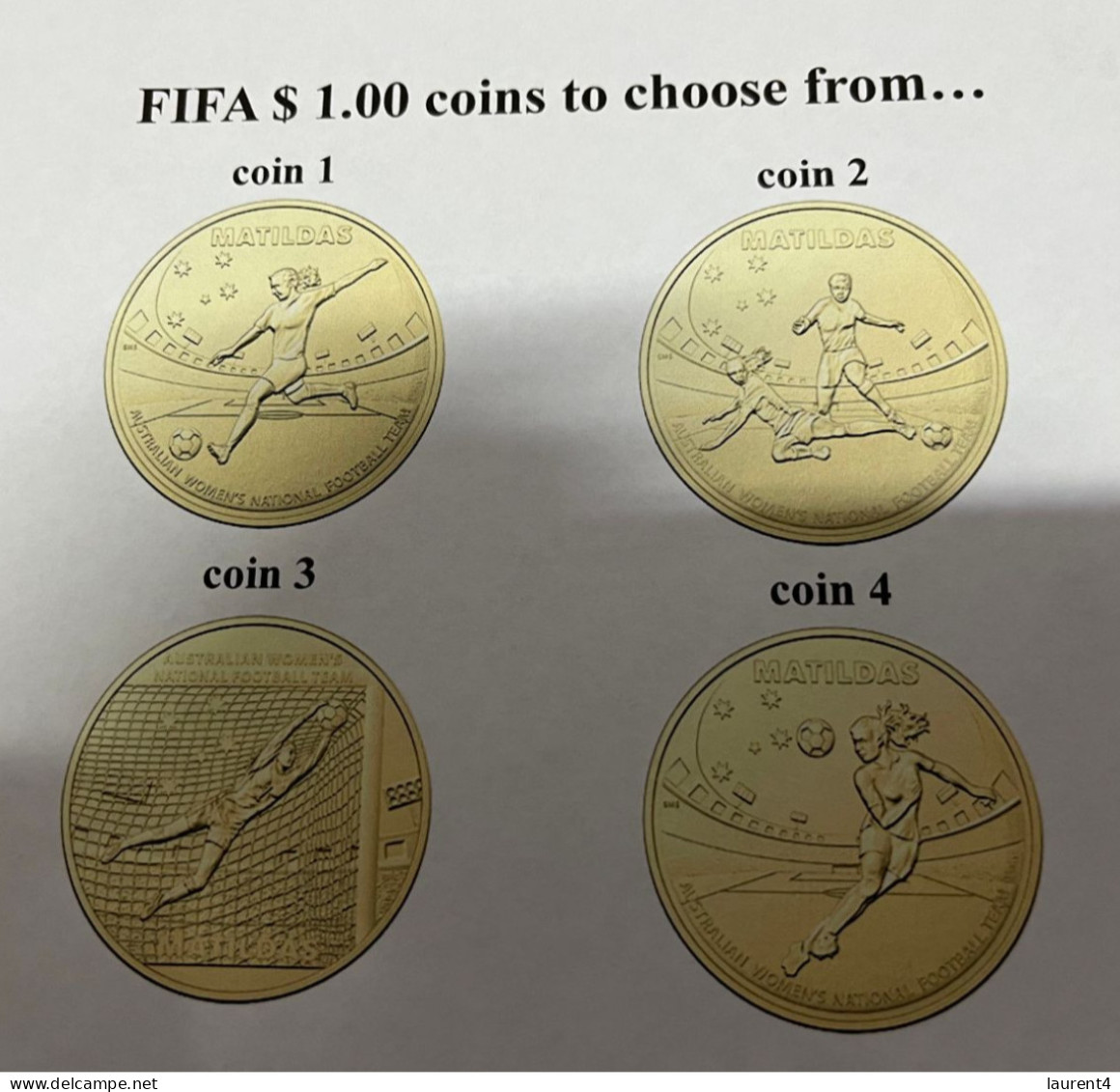 24-7-2023 (3 S 23) FIFA Women's Football World Cup Match 14 (stamp + Coin) Italy (1) V Argentina (0) - Dollar