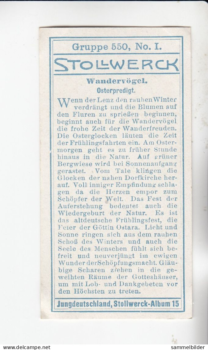 Stollwerck Album No 15 Wandervögel  Osterpredigt    Grp 550#1 Von 1915 - Stollwerck