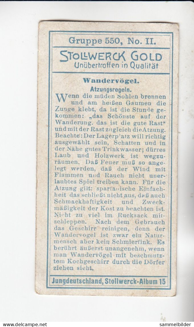 Stollwerck Album No 15 Wandervögel  Atzungsregeln   Grp 550#2 Von 1915 - Stollwerck