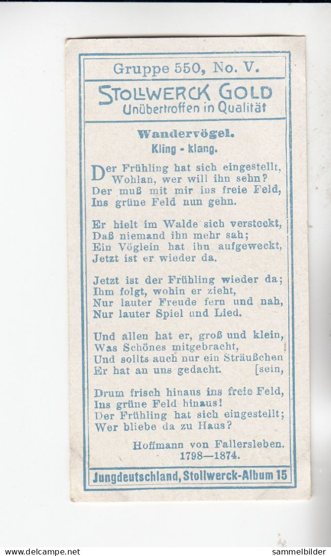 Stollwerck Album No 15 Wandervögel  Kling - Klang    Grp 550#5 Von 1915 - Stollwerck