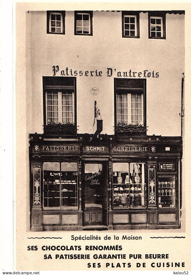 +++saint Dizier+++  Patisserie Confiserie  Schmit ( 20 Rue Docteur Mougeot  Numero Inchanger De Nos Jours ) - Saint Dizier