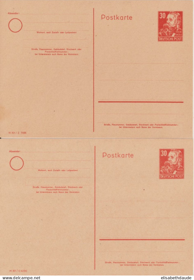 1948 - ZONE SOVIETIQUE - 2 CARTES ENTIER Mi P37/01 + P37/02 NEUVES - - Enteros Postales
