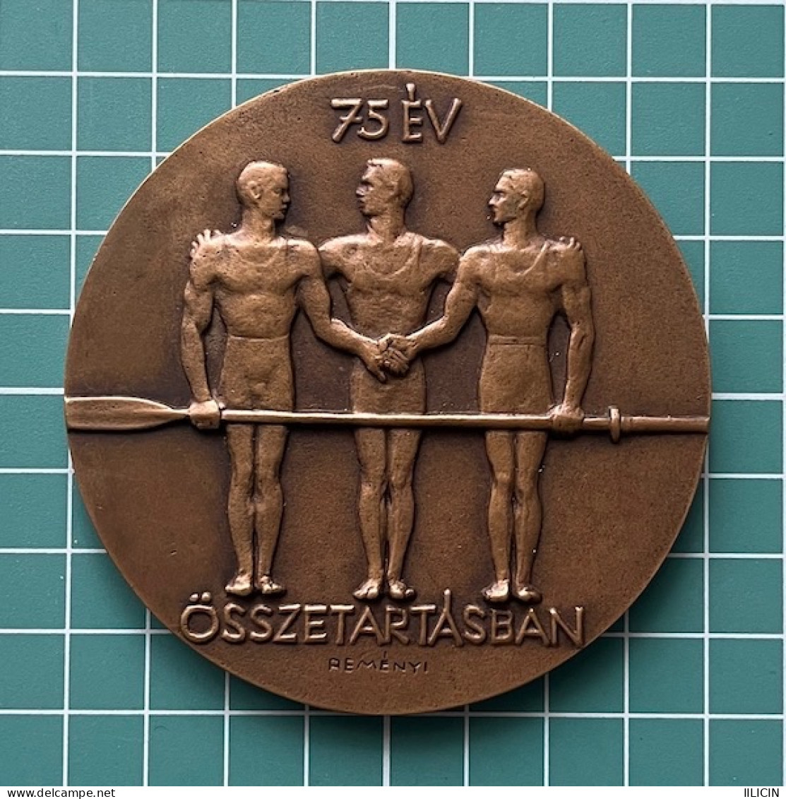 Medal Plaque Plakette PL000315 - Hungary National Boating Association 1937 JÓZSEF REMÉNYI 175g - Roeisport