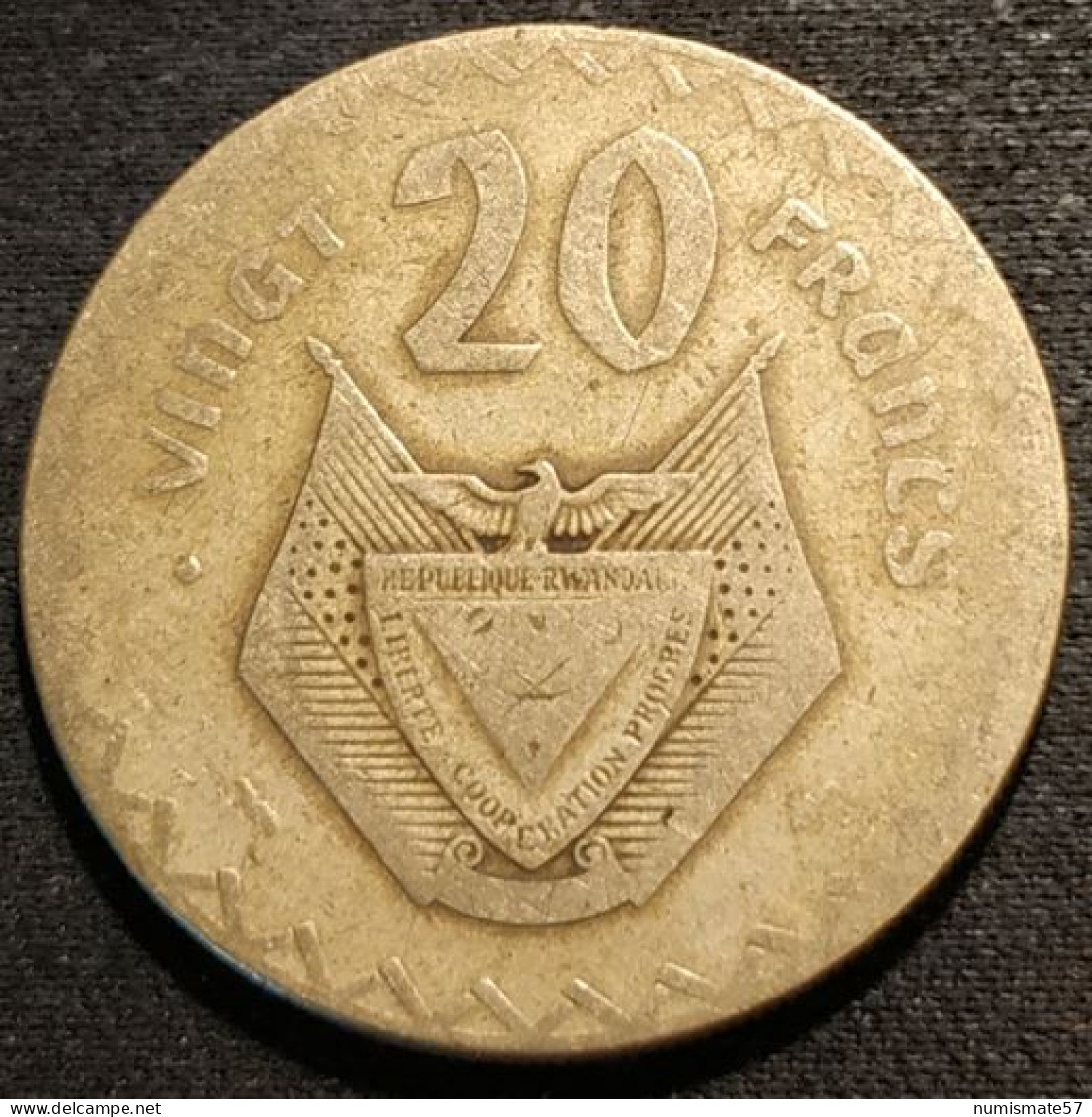 RWANDA - 20 FRANCS 1977 - KM 15 - Rwanda