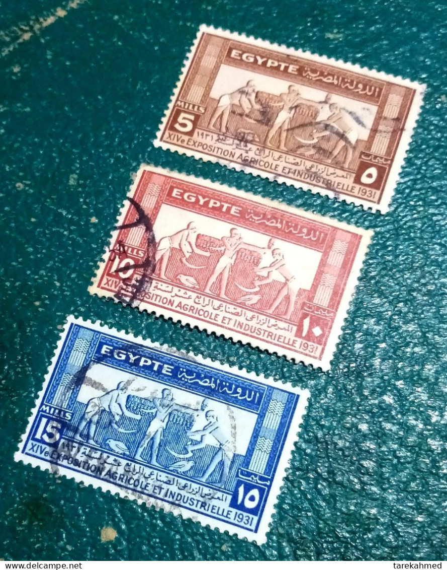 EGYPT  1931 – AGRICULTURAL & INDUSTRIAL EXHIBITION - SG 182/4, VF - Oblitérés