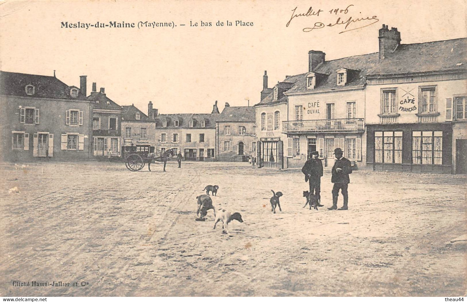 ¤¤  -   MESLAY-du-MAINE   -  Le Bas De La Place   -  Cafés " Français " Et " DUVAL "    -   ¤¤ - Meslay Du Maine