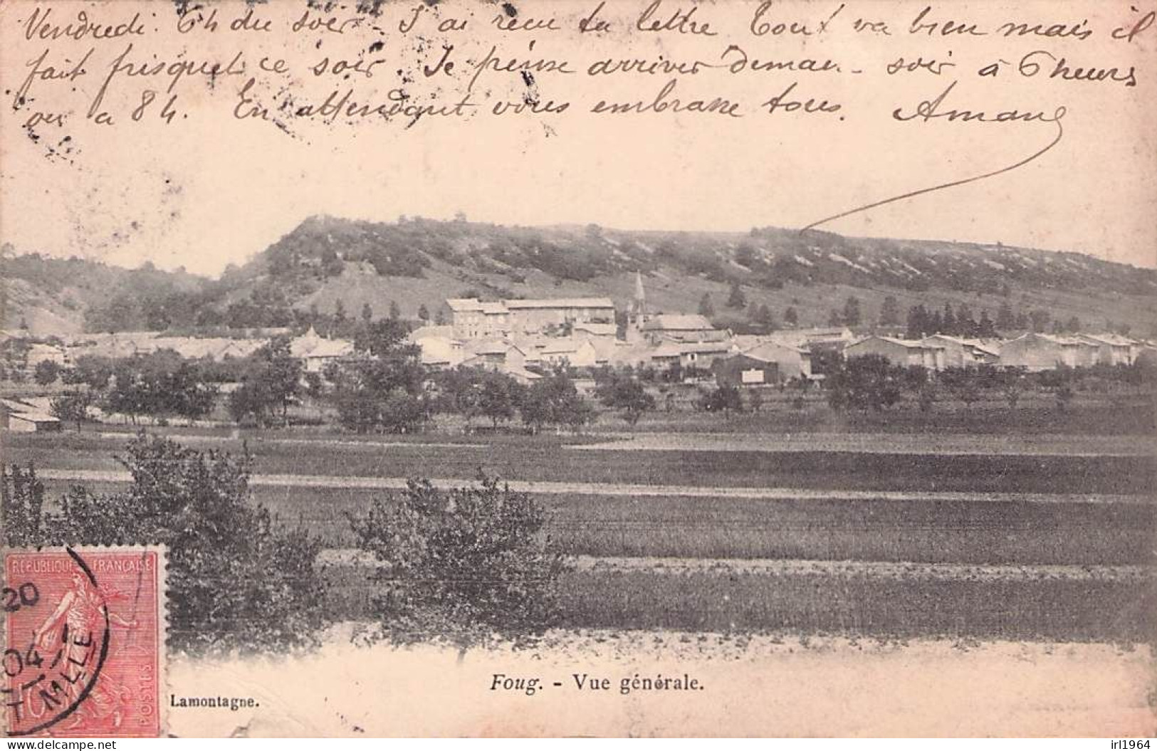 FOUG VUE GENERALE 1904 - Foug