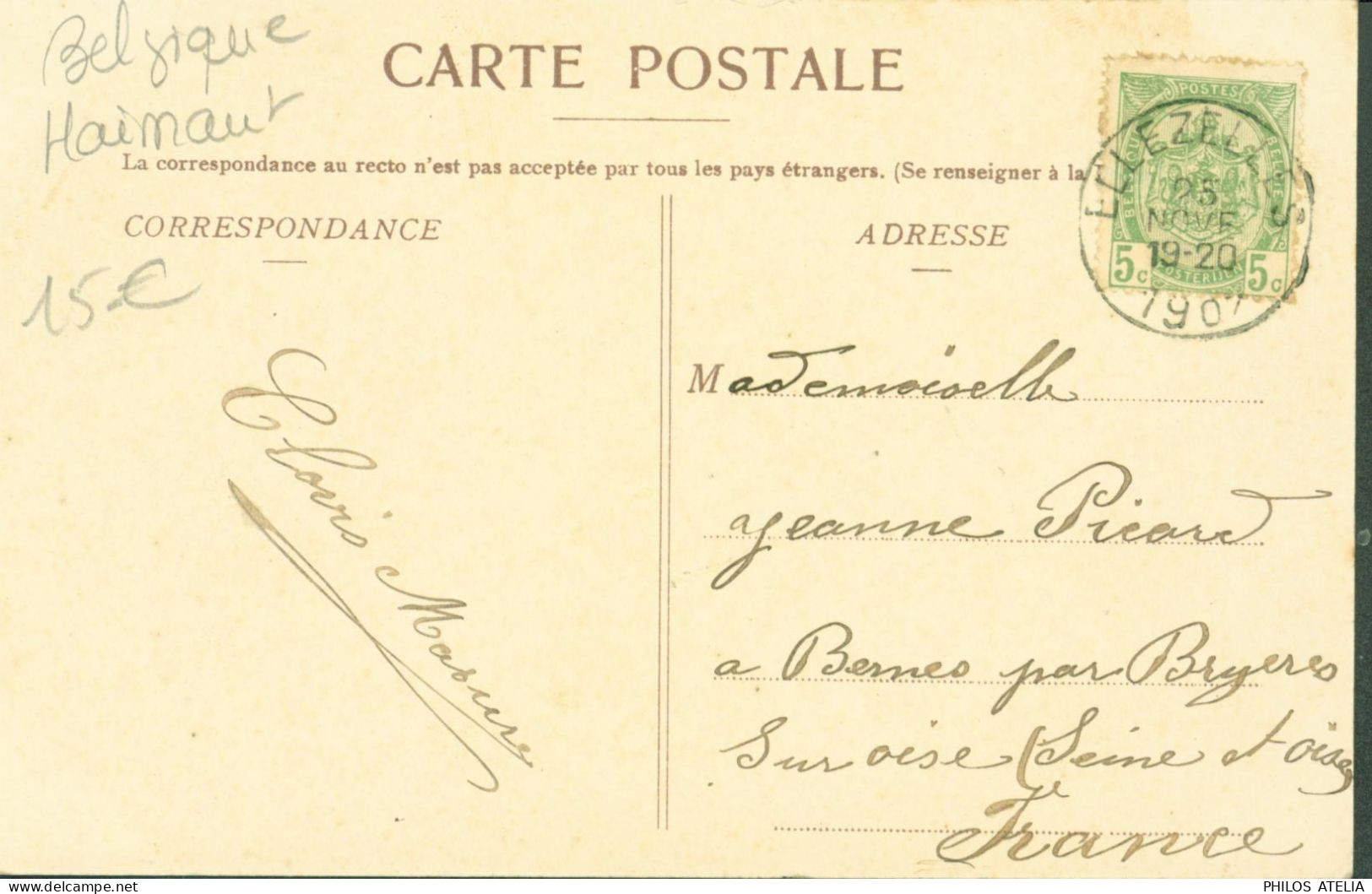 CPA CP Carte Postale Belgique Ellezelles Louise Marie La Haute Une Masure YT 56 CAD 1907 - Ellezelles
