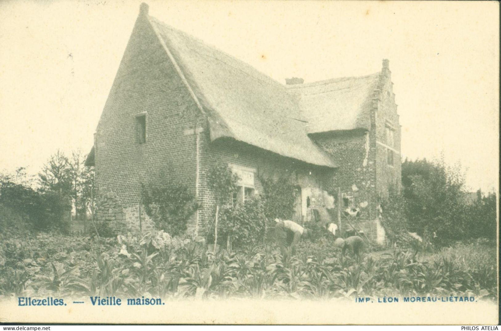 CPA CP Carte Postale Belgique Ellezelles Vieille Maison Imp Léon Moreau Lietard YT 56 CAD 1906 - Ellezelles