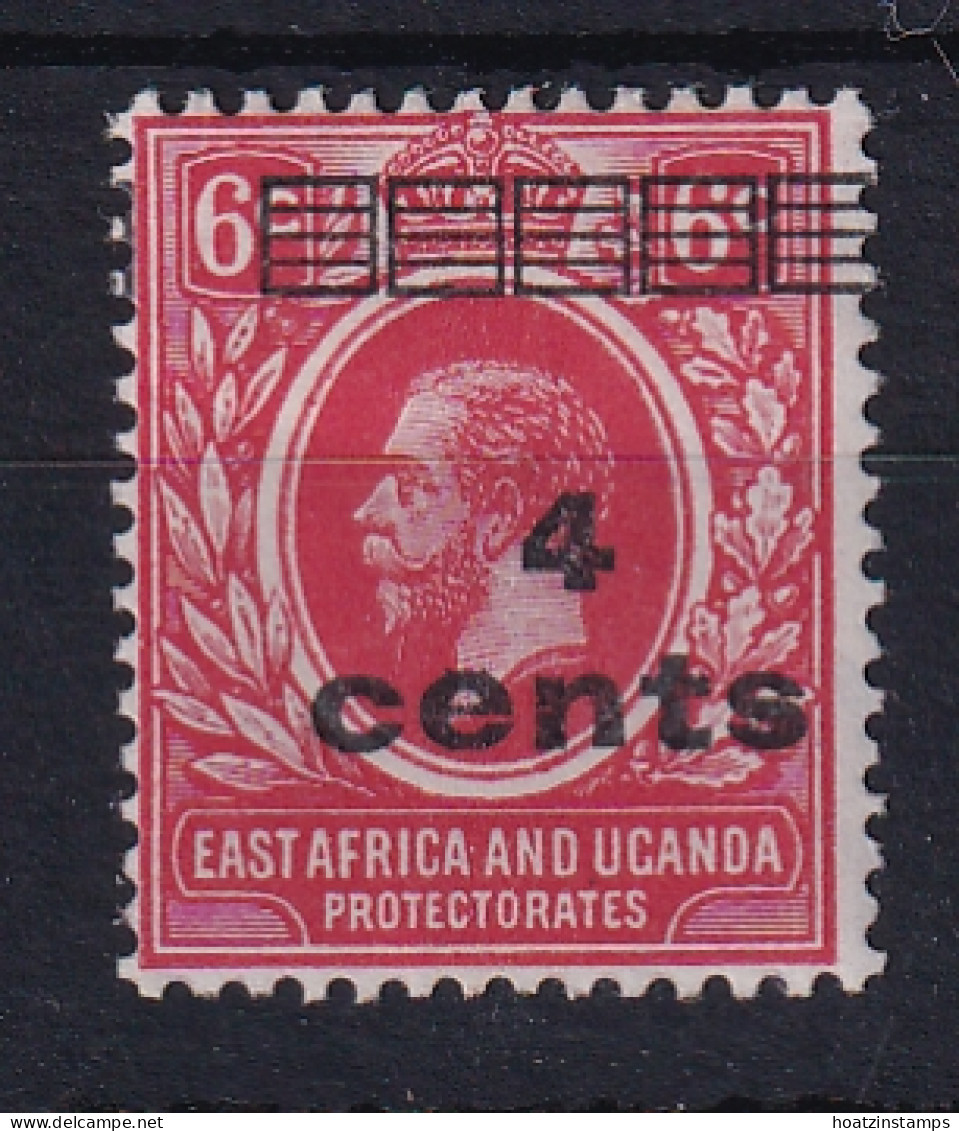East Africa & Uganda Protectorates: 1919   KGV - Surcharge    SG64   4c On 6c   MH - East Africa & Uganda Protectorates