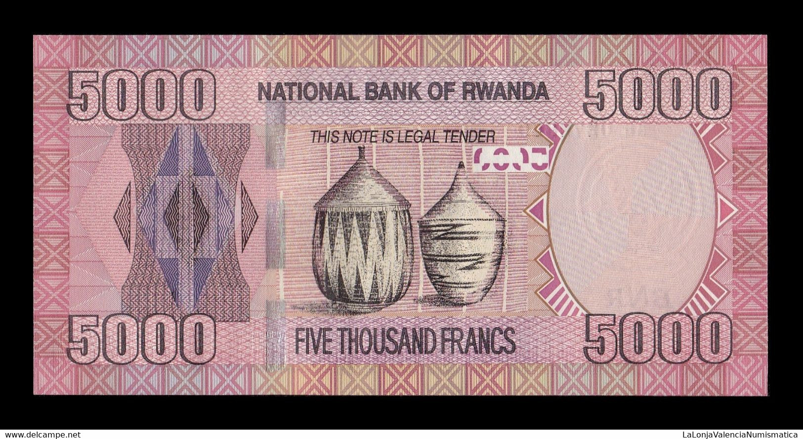 Ruanda Rwanda 5000 Francs 2014 Pick 41 SC UNC - Rwanda